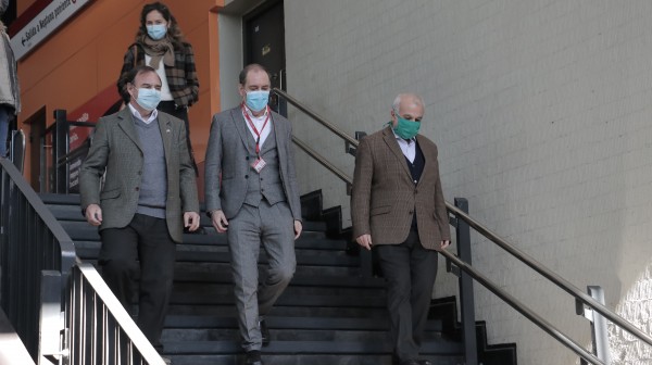 Subsecretario Domínguez junto a Pdte. de Metro Louis De Grange