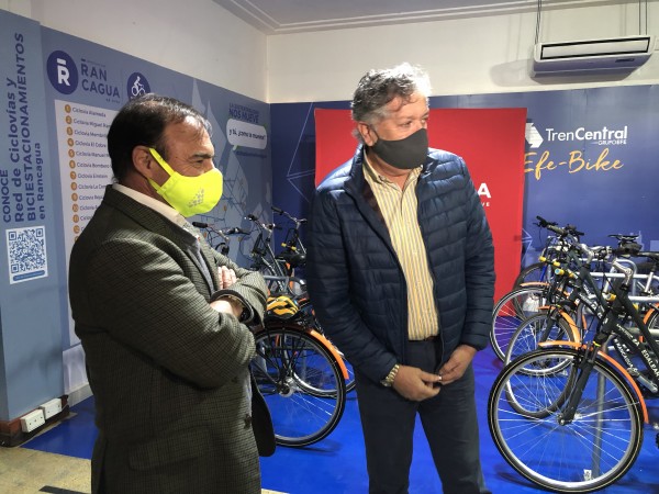 Subsecretario de Transportes junto al alcalde de Rancagua