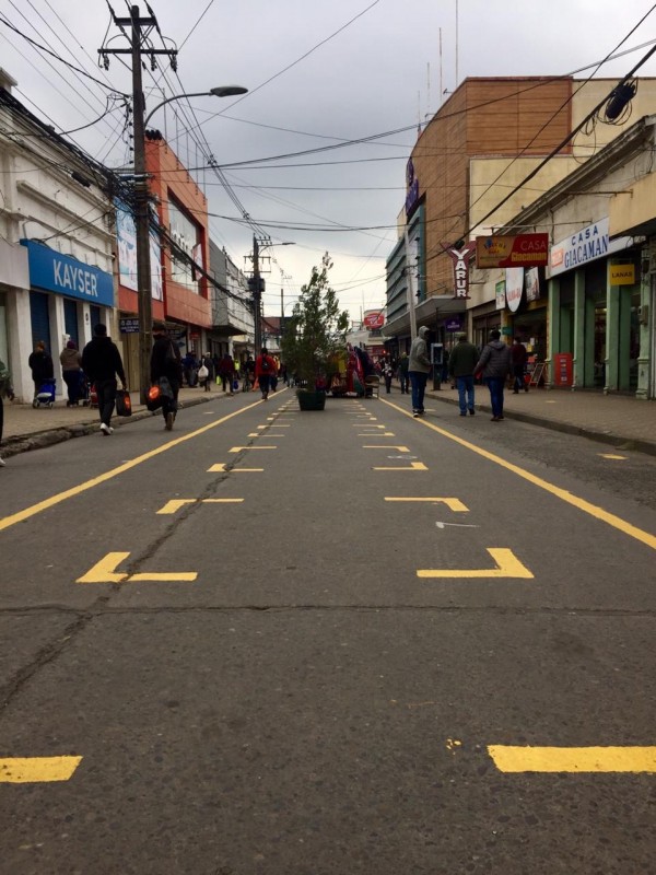 Subsecretario de transportes recorre paseo peatonal de Curicó, primera obra del plan de movilidad