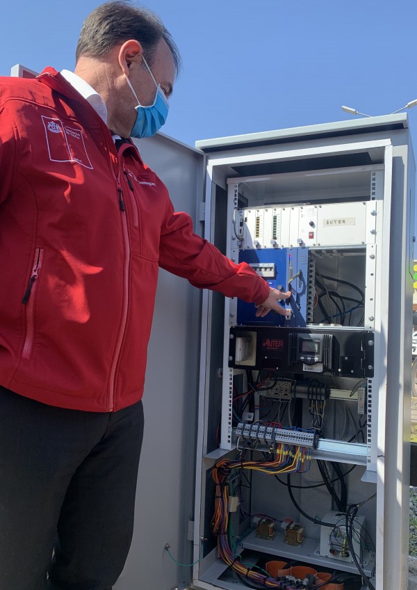 O"higgins | Encendimos nuevo letrero de información en ruta para automovilistas, ciclistas y peatones en rancagua