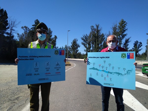 Valparaíso | Junto a Carabineros entregan balance de siniestros viales en la región