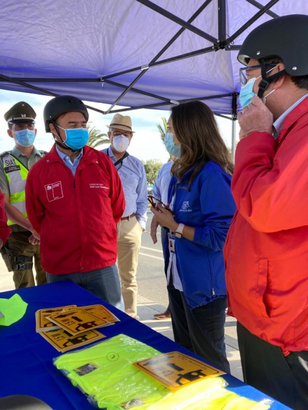 Arica | Plan nacional de movilidad: Subsecretario de transportes pone en marcha ciclovía y demarcaciones peatonales en Arica